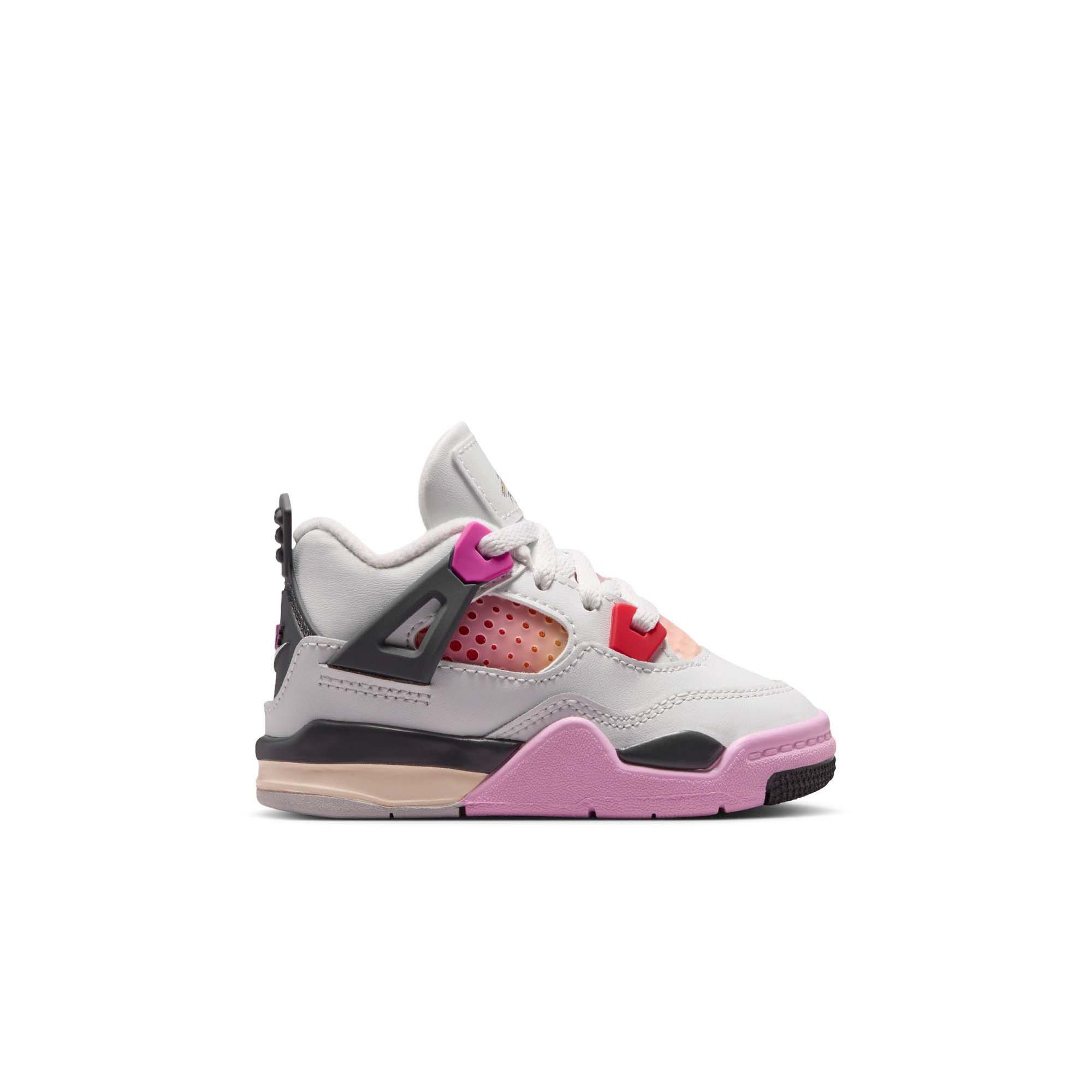 Jordan 4 Retro "Comic" Toddler Kids' Shoe - OFF WHITE/FIRE PINK/ANTHRACITE